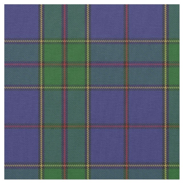 Clan Strachan blaues Rot-GrünScottishTartan Stoff (Nahaufnahme)