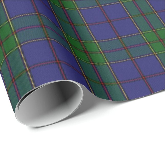 Clan Strachan Blue Green Scott Tartan Geschenkpapier (Rolleneckpunkt)