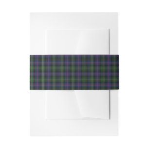 Clan Sutherland Kariert Tartan Green Lila Karo Einladungsbanderole