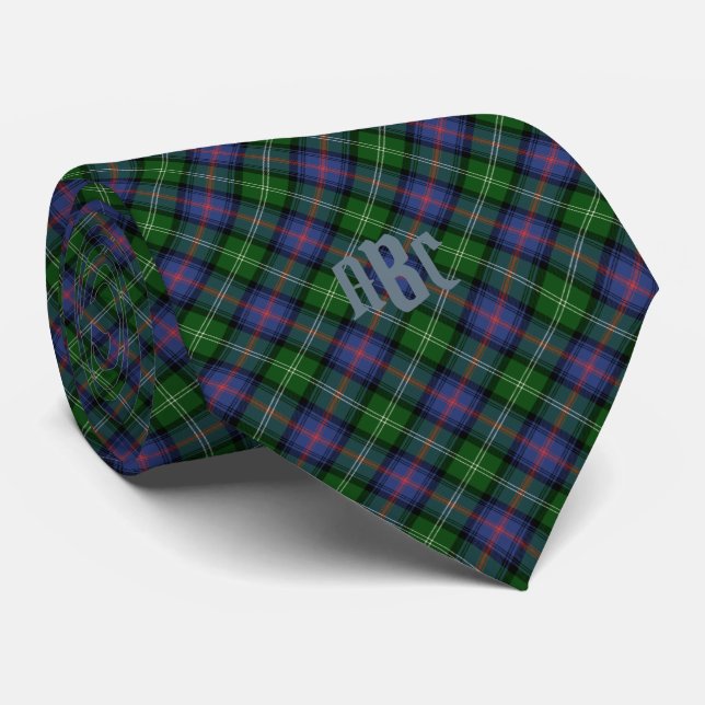 Clan Sutherland Tartan - kleines Muster Krawatte (Gerollt)