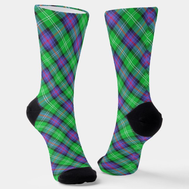 Clan Sutherland Tartan Socks Socken (Gewinkelt)