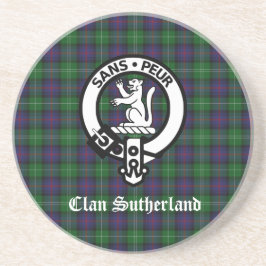 Clan Sutherland Wappen & Tartan Getränkeuntersetzer