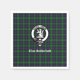 Clan Sutherland Wappen & Tartan Küchentücher Serviette