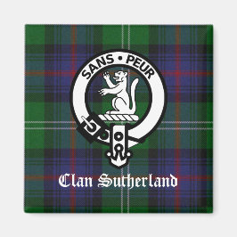 Clan Sutherland Wappen & Tartan Magnet
