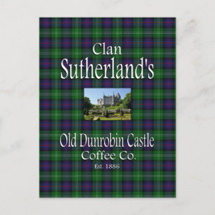 Clan Sutherland's Old Dunrobin Castle Coffee Co. Postkarte