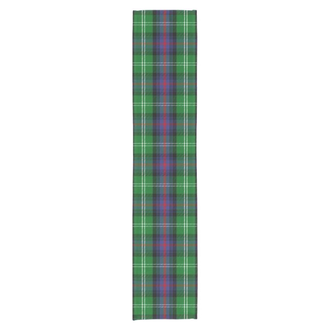 Clan-SutherlandTartan Kurzer Tischläufer (Vorderseite)