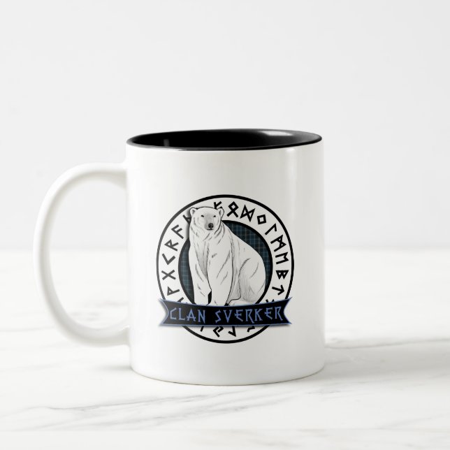 Clan Sverker alte SchulTasse Zweifarbige Tasse (Links)