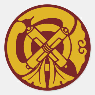 Clan Tachibana Wappen (Kamon) Klassischer Rundstic Runder Aufkleber