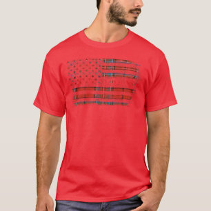 Clan tewart von Galloway Scottish tartan US flagge T-Shirt