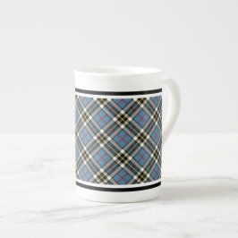 Clan Thompson Dress Tartan Light Blue Kariert Prozellantasse