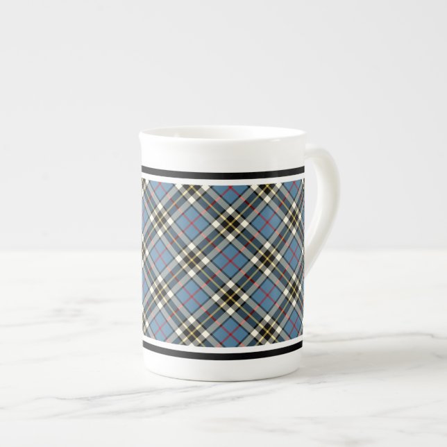 Clan Thompson Dress Tartan Light Blue Kariert Prozellantasse (Vorderseite Rechts)