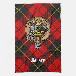 Clan Wallace Crest Serviette de cuisine