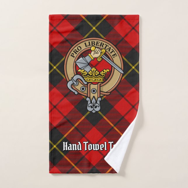 Clan Wallace Crest sur Tartan (Serviette à main)