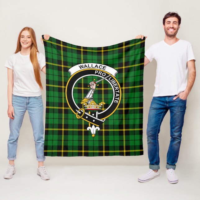 Clan Wallace Green Tartan Kariert Fleecedecke (Beispiel)