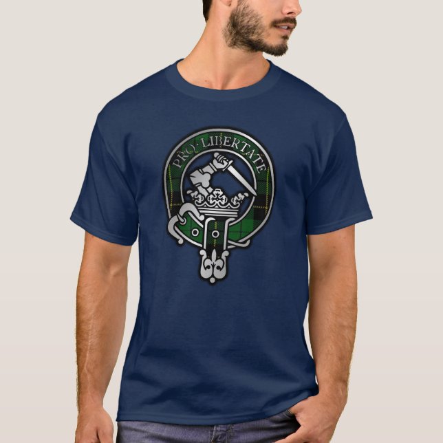 Clan Wallace Jagd Tartan Wappen T - Shirt (Vorderseite)