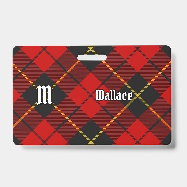 Clan Wallace Tartan Abzeichen Ausweis (Vorderseite)