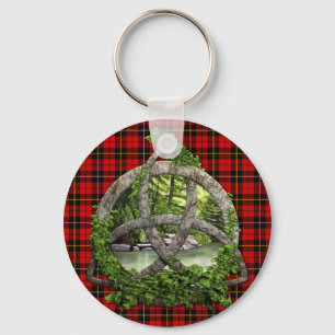 Clan Wallace Tartan Celtic Trinity Schlüsselanhänger