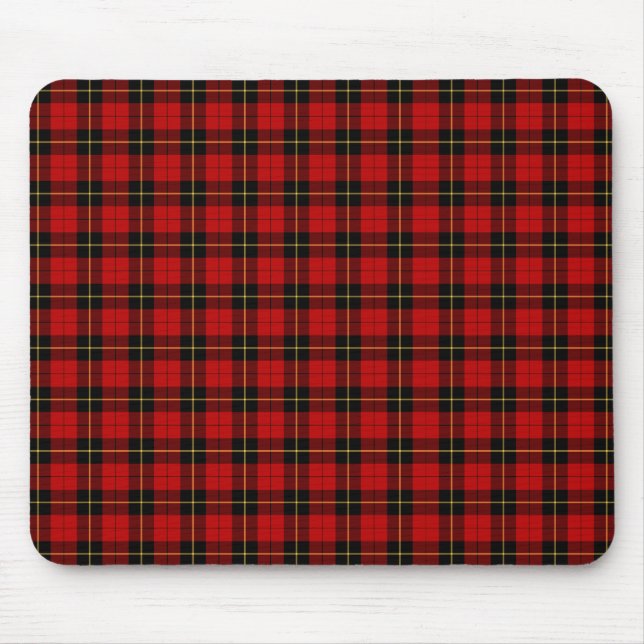 Clan Wallace Tartan Classic Red Scottish Kariert Mousepad (Vorne)