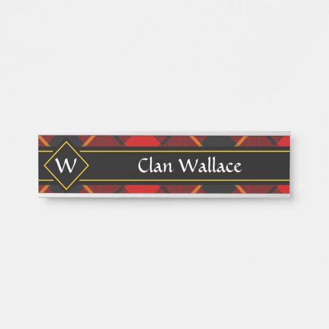 Clan Wallace Tartan Door Sign Türschild (Vorderseite )