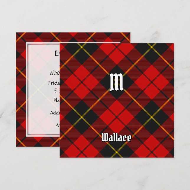 Clan Wallace Tartan Einladung (Vorne/Hinten)
