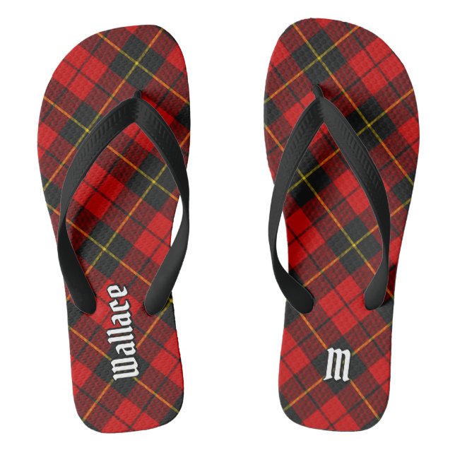 Clan Wallace Tartan Flip Flops (Fußbett)