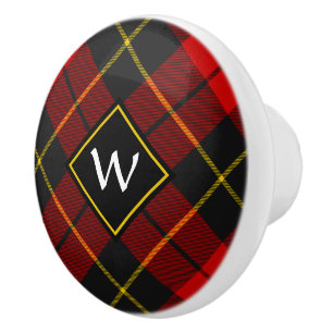 Clan Wallace Tartan Keramik Knob Keramikknauf