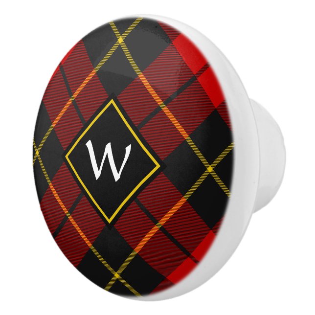 Clan Wallace Tartan Keramik Knob Keramikknauf (Rechts)