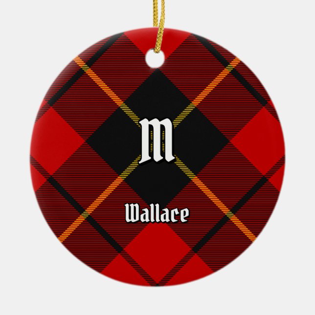 Clan Wallace Tartan Keramik Ornament (Vorne)