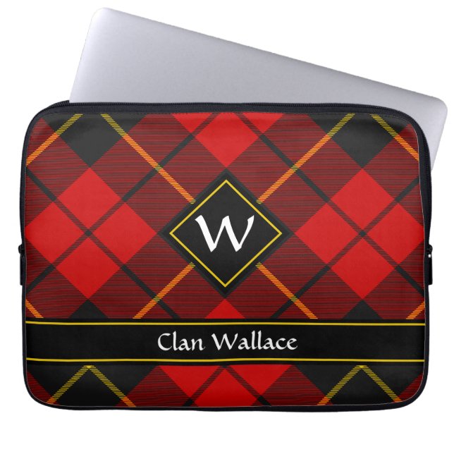 Clan Wallace Tartan Laptop Sleeve (Vorderseite)