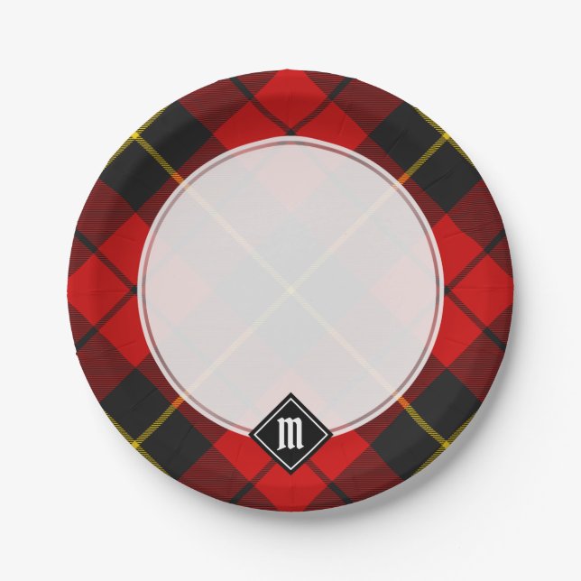 Clan Wallace Tartan Paper Tellers Pappteller (Vorderseite)