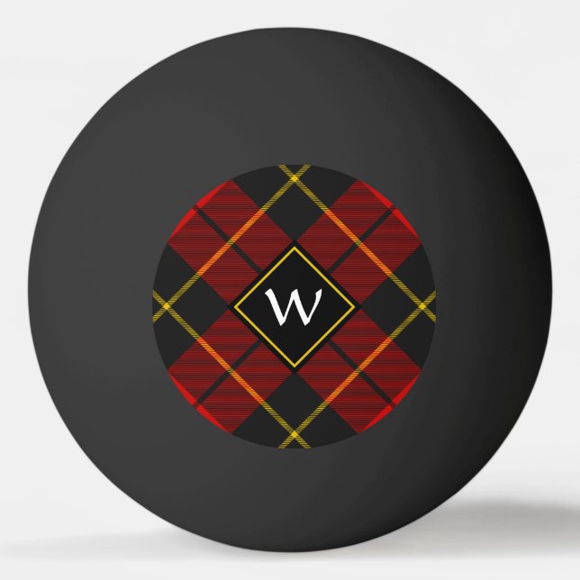 Clan Wallace Tartan Ping Pong Ball Tischtennisball (Vorderseite)