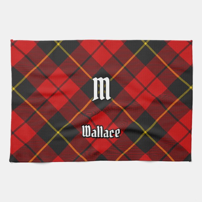 Clan Wallace Tartan Serviette de cuisine (Horizontal)
