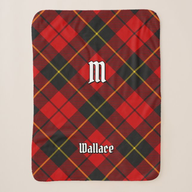 Clan Wallace Tartan Sherpa Blanket Sherpadecke (Vorderseite)