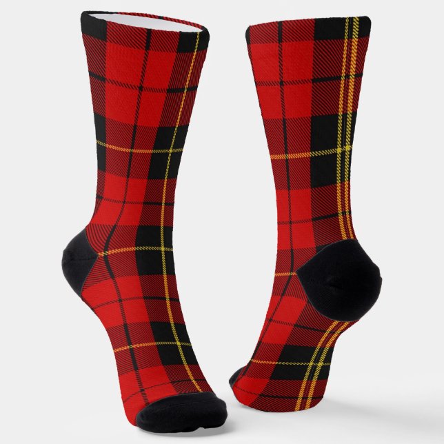 Clan Wallace Tartan Socken (Gewinkelt)