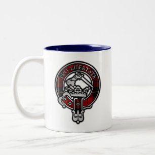 Clan Wallace Tartan Wappen Zweifarbige Tasse