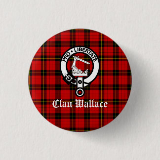 Clan Wallace Wappen Abzeichen und Tartan Button
