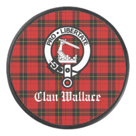 Clan Wallace Wappen Abzeichen und Tartan Eishockey Puck