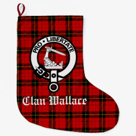 Clan Wallace Wappen Abzeichen und Tartan individue Großer Weihnachtsstrumpf