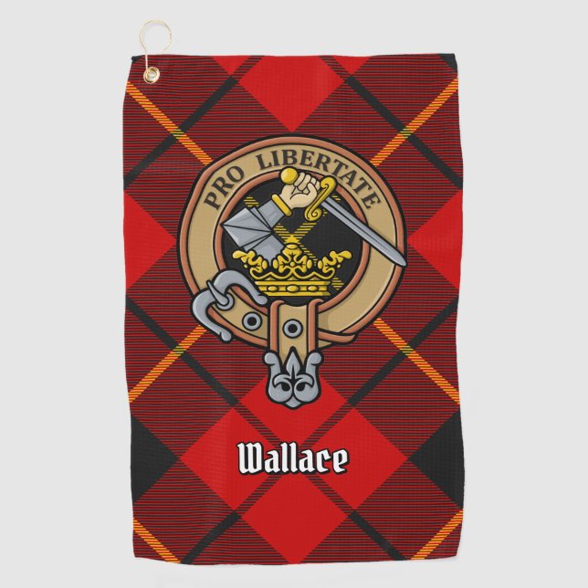 Clan Wallace Wappen Golfhandtuch (Vorderseite)