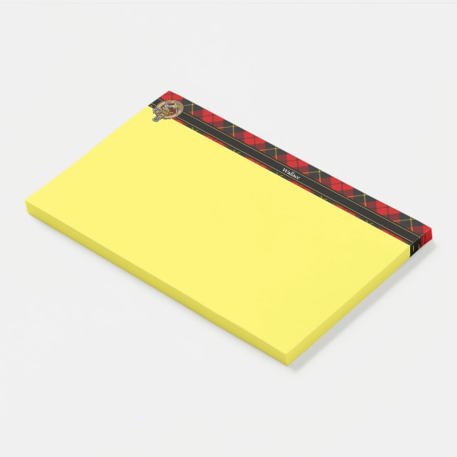 Clan Wallace Wappen Notes Post-it Klebezettel (angewinkelt)