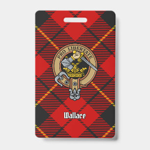 Clan Wallace Wappen über Tartan Ausweis