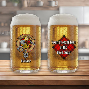 Clan Wallace Wappen über Tartan Dosenglas