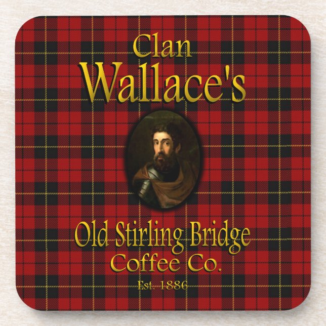 Clan-Wallaces alter Stirlings-Brücken-Kaffee Co. Untersetzer (Vorderseite)