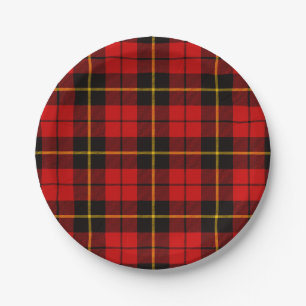 Clan-WallaceTartan Pappteller