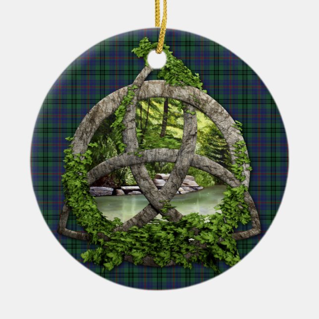Clan-WandererTartanceltic-Dreiheit Keramikornament (Vorne)