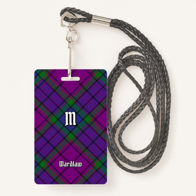 Clan Wardlaw Tartan Ausweis (Vorderseite mit Schlüsselband)