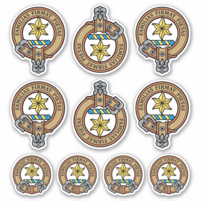 Clan Wardlaw Wappen Sticker Set (Vorderseite)