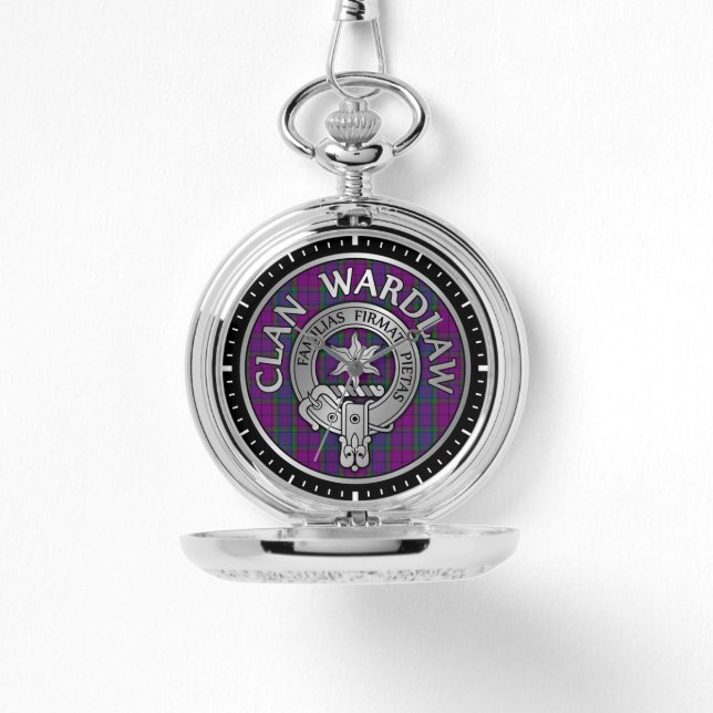 Clan Wardlaw Wappen & Tartan Armbanduhr (Vorderseite)