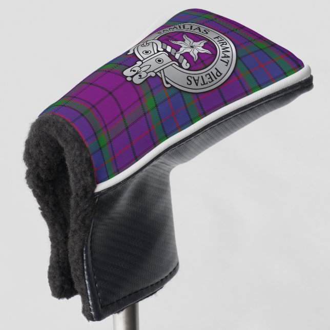 Clan Wardlaw Wappen & Tartan Golf Headcover (3/4 Vorderseite)
