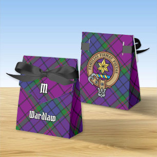 Clan Wardlaw Wappen über Tartan Geschenkschachtel